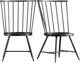 Thumbnail for your product : Weston Home Chelsea Lane High Back Windsor Dining Side Chair , Set of 2, Black