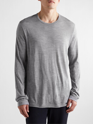 Hanro Merino Wool and Silk-Blend T-Shirt - Men - Gray - M