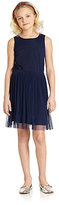Thumbnail for your product : Ella Moss Girl's Pleated Overlay Dress