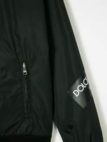 Thumbnail for your product : Dolce & Gabbana Kids logo print bomber jacket