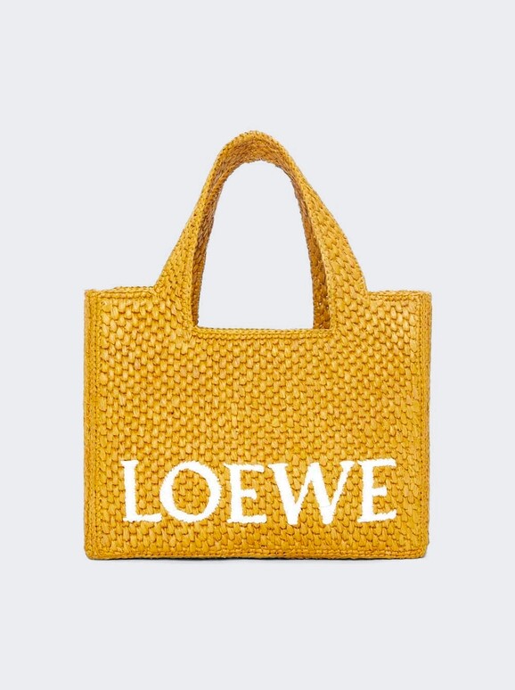 Loewe Paula's Ibiza Small logo raffia tote bag - ShopStyle