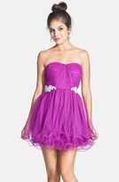 Thumbnail for your product : Trixxi Embellished Mesh Party Dress (Juniors)