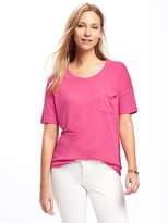 Thumbnail for your product : Old Navy Linen-Blend Boyfriend Tee for Women