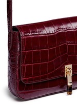 Thumbnail for your product : Elizabeth and James 'Cynnie' croc embossed flap leather crossbody bag