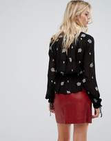 Thumbnail for your product : Pepe Jeans Rufina Printed Wrap Blouse