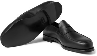 John Lobb Grained-Leather Penny Loafers