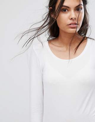 Selected Paja Round Neck Long Sleeved T-Shirt