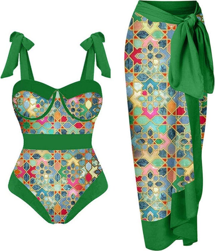 KOUZHAOA Boho Tankini Swimsuit Swimsuit 2 Piece Tankini Ladies Bikini