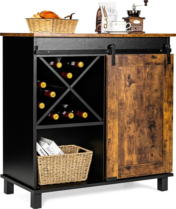 Global Pronex Kitchen Buffet Storage Sideboard w/Sliding Barn