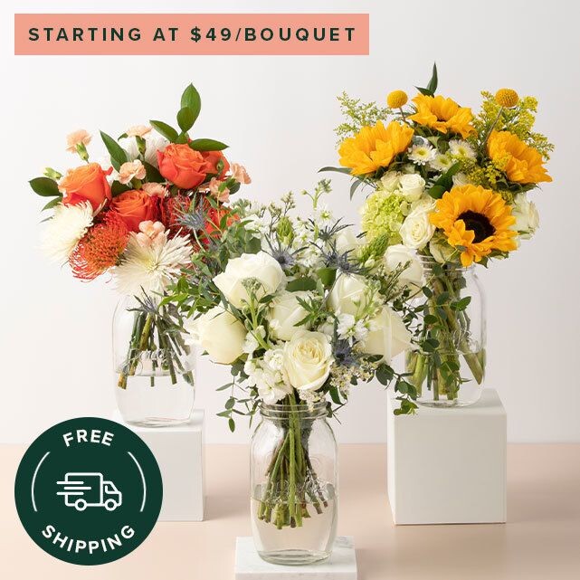 The Bouqs Co. Flower Bouquet Subscription Gift Trio