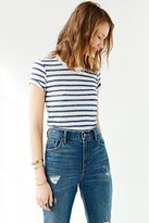 Thumbnail for your product : Monrow Striped Cropped Tee