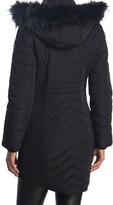 Thumbnail for your product : DKNY Zip Front Faux Fur Trim Puffer Jacket