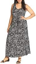 Thumbnail for your product : City Chic Summer Party Graphic Print Maxi Dress