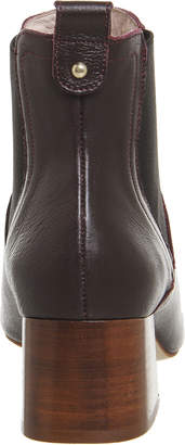Office Limelight Block Heel Chelsea Boots Burgundy Leather