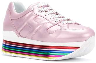 Hogan rainbow platform sneakers