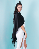 Thumbnail for your product : Missy Empire Esther Black Suede Tassel Cape