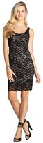 Thumbnail for your product : Wyatt black lace bead and sequin embellished scallop hem tank dress