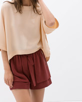 Thumbnail for your product : Zara 29489 Zipped Shorts With Belt