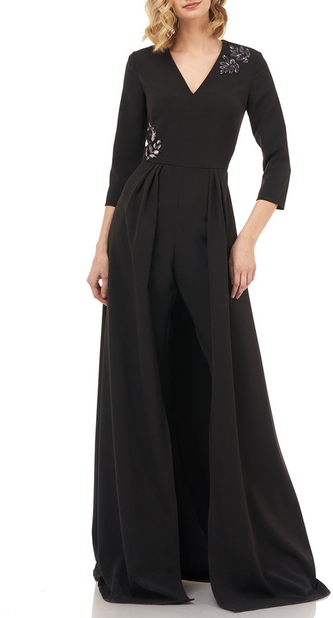 kay unger jumpsuit gown