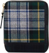 Thumbnail for your product : Comme des Garcons Green Tartan Print Zip Around Wallet