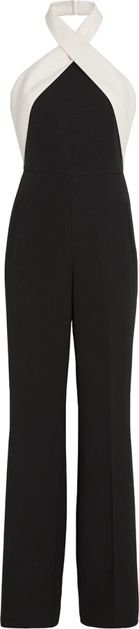 halter neck roland mouret white jumpsuit