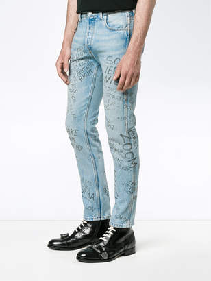 Gucci punk printed jeans