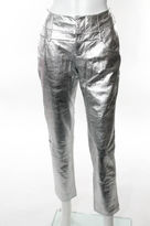 Thumbnail for your product : Theyskens' Theory NWT Silver Naluminum Postel Leather Pants Sz 4 $995