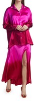 Thumbnail for your product : Alejandra Alonso Rojas Gradient Leather & Silk Skirt