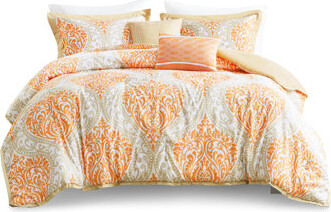 Banior Fashionable Orange And Taupe Comforter : Full Design Stunning