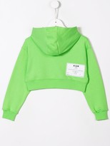 Thumbnail for your product : Msgm Kids Colour Print Cropped Hoodie