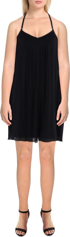 Womens Racerback Polyester Mini Dress
