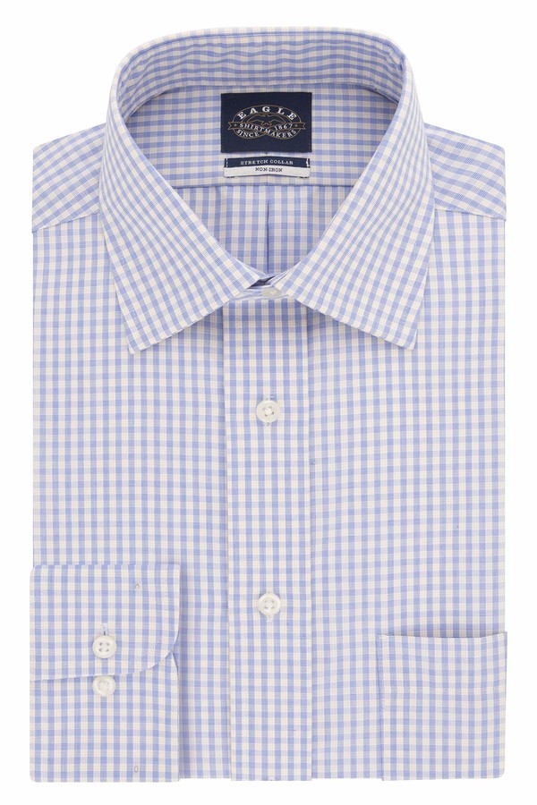 Eagle Men's Dress Shirt Slim Fit Non Iron Stretch Collar Check ShopStyle