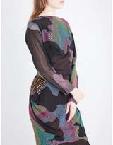Thumbnail for your product : Anglomania New Fond abstract striped chiffon dress