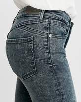 Thumbnail for your product : Express Mid Rise Acid Wash Denim Perfect Lift Ankle Leggings