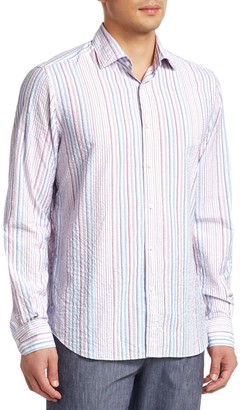 Saks Fifth Avenue COLLECTION Seersucker Stripe Shirt