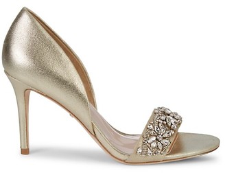 badgley mischka vega ii metallic sandal