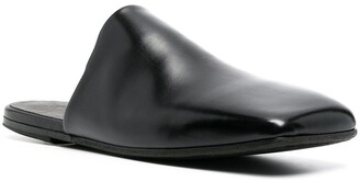 Marsèll Squared-Toe Flat Leather Mules