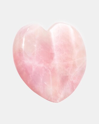 KORA ORGANICS Pink Face Rollers & Gua Sha - Rose Quartz Heart Facial Sculptor