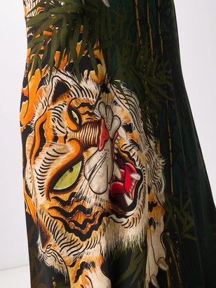 DSQUARED2 Long Tiger Print Dress