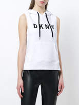 Thumbnail for your product : DKNY Sleeveless logo hoodie
