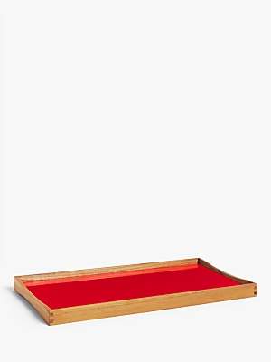 ARCHITECTMADE Teak Wood Medium Turning Tray, Red