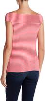 Thumbnail for your product : Cable & Gauge Striped Off-the-Shoulder Fitted Tee