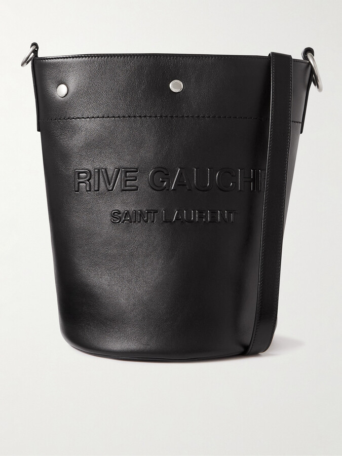 Saint Laurent Logo-Embossed Leather Tote Bag - ShopStyle