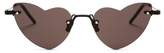 Thumbnail for your product : Saint Laurent Loulou Heart Shaped Acetate Sunglasses - Womens - Black