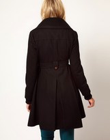 Thumbnail for your product : ASOS Maternity Fit And Flare Coat With Rib Foldover Collar