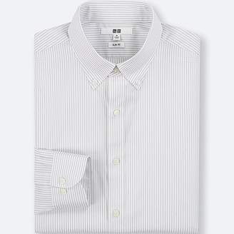 Uniqlo Men's Easy Care Striped Slim-fit Long-sleeve Shirt