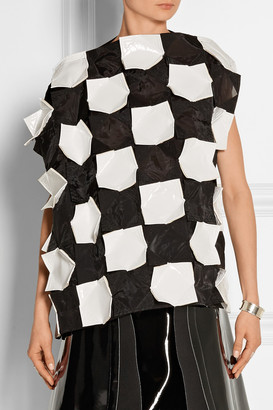 Junya Watanabe Appliquéd shell and faux patent-leather top