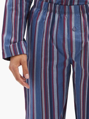Hanro Striped Cotton-blend Pyjamas - Blue Multi