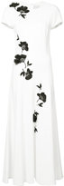 Carolina Herrera floral embroidery dress