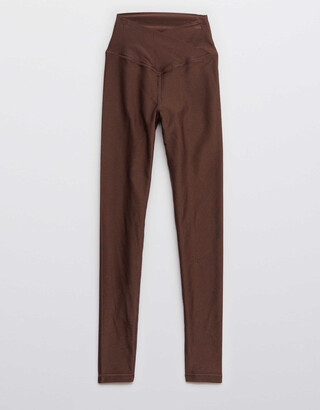 aerie OFFLINE Ribbed Shine High Waisted Crossover Legging - ShopStyle Teen Girls' Pants